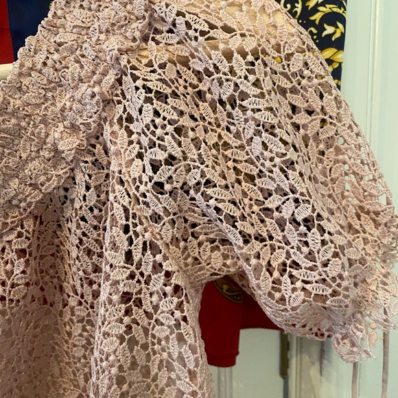 Zara Lace Light Pink Blouse Top - Picture 6 of 6